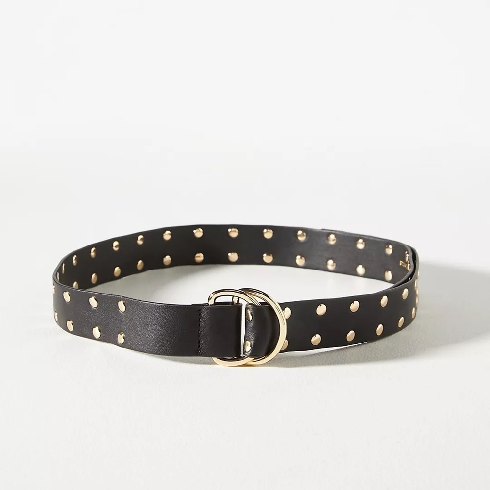 Anthropologie Faux-Leather Studded Belt